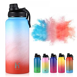 Water Bottle now 40.0% off , Marshmellow 32OZ Wide Mouth, Double Walled Vacuum Insulated, Food Gra..