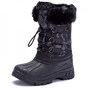 HOBIBEAR Kids Winter Snow Boots Waterproof Outdoor Warm Faux Fur Lined Shoes now 30.0% off 