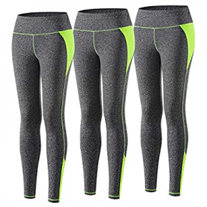 Wantdo Women Yoga Leggings Pack of 3 High Waist Tummy Control Sports Pants for Gym Workout now 50...