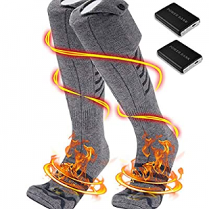 One Day Only！PBOX Heated Socks now 30.0% off , Electric Heating Socks with 5000mAh Rechargeable Ba..