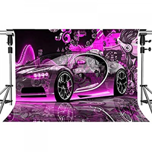 One Day Only！15.0% off Cool Concept Car Backdrop for Photography Doodle Style Music Beauty Luxury ..