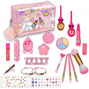 RichSmile 22PCS Washable Kids Makeup Toy Kit now 20.0% off , Non-Toxic Real Safe Cosmetic Makeup T..
