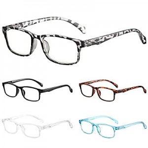 One Day Only！BLS 5 Pack Blue Light Blocking Reading Glasses Women/Men now 60.0% off , Anti UV/Eyes..