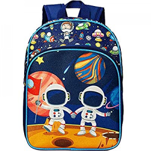 One Day Only！Preschool Backpack, 14.5” Space Backpack for Boys Glitter now 75.0% off 