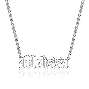 Iefil Custom Name Necklace Personalized now 55.0% off , Stainless Steel Old English Custom Name Ne..