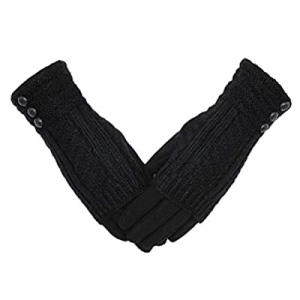 Tomily Winter Warm Knit Fingerless + Touchscreen Texting Thick Cotton Full Gloves 2-in-1 now 50.0%..