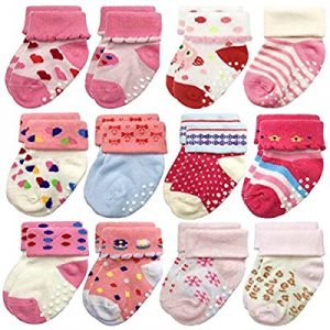 One Day Only！Baby Girl Socks for Infant Toddler with Grips Anti Slip Cotton now 15.0% off 