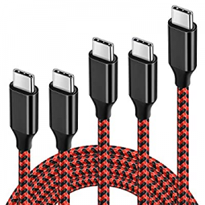 USB C Cable Durable Nylon Braided [5-Pack, 3/3/6/6/10 ft], MOPIDICK Fast Charge Type C Charger Charg