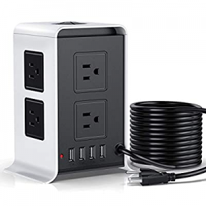 Surge Protector Power Strip 16.4FT/5M 8 Outlet 4 USB Ports power strip with long cord Outlet Surge P