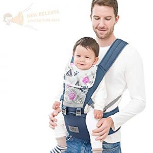 FRUITEAM 6-in-1 Baby Carrier now 50.0% off , Baby Carrier with Waist Stool, New Update Design, Eas..