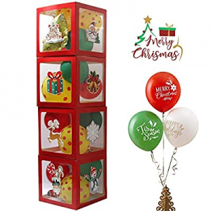 MISBEST 4PCS Merry Christmas Transparent Box now 50.0% off ,Balloon Box,Gift Box,Christmas Ornamen..