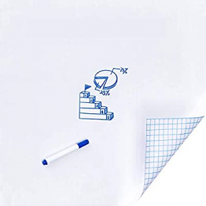 One Day Only！Viseeko Dry Erase Whiteboard Self-Adhesive Wall Decal for Kids Home Study Online now ..