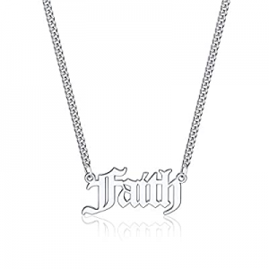 Iefil Custom Name Necklace Personalized now 55.0% off , Stainless Steel Old English Custom Name Ne..