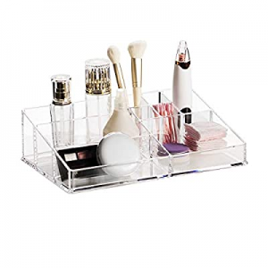 55.0% off Ettori Cosmetic Storage Organizer 9-compartment Tray Vanity Storage Makeup Organizer for..