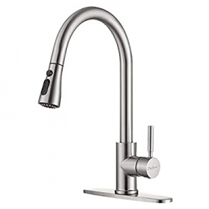 Kitchen Faucet now 20.0% off , Single Handle Stainless Steel Kitchen Sink Faucet with Pull Down Sp..