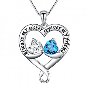 One Day Only！45.0% off 925 Sterling Silver Always My Sister Daughter Mother Forever My Friend Love..