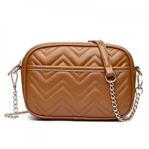 50.0% off Quilted Crossbody Bags Small Shoulder Purse Lightweight PU Leather Handbags With Metal C..