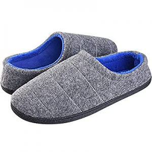 Homitem Mens Slippers Duo-Tone Memory Foam Slippers with Bread Shape now 45.0% off , Slip on Clog ..