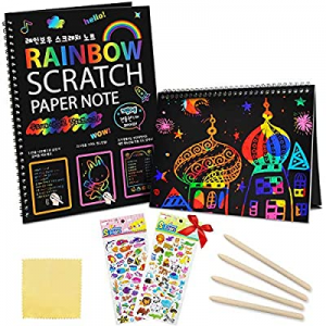 30.0% off ZMLM Scratch Paper Art Notebooks - Rainbow Scratch Off Art Set for Kids Activity Color B..