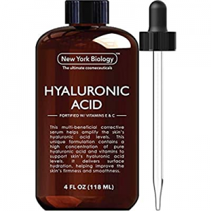 New York Biology Hyaluronic Acid Serum with Vitamins A and C - Professional Strength Anti Aging Face