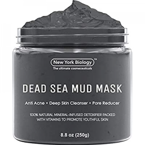 New York Biology Dead Sea Mud Mask for Face and Body - Spa Quality Pore Reducer for Acne, Blackheads