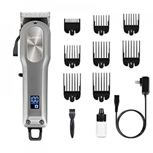 Cordless Hair Clippers for Men SUPRENT, Professional Hair Cutting Kit with 2000mAh Lithium Ion, Stai