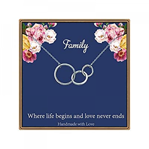 PAERAPAK Necklaces for Women Girls now 60.0% off , Infinity Circle Necklace Gifts for Mom Grandma ..