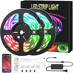 50.0% off VIDGOO LED Strip Lights 32.8Ft 5050 RGB Decoration Light Strip Kits with IR Remote Contr..