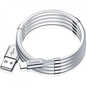 Magnetic Absorption Nano Data Cable,(0.9M/3FT) Super Organized USB Fast Charging Cord Self Winding W