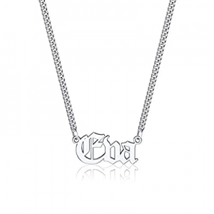 Iefil Custom Name Necklace Personalized now 65.0% off , Stainless Steel Old English Custom Name Ne..