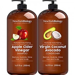 Apple Cider Vinegar Shampoo and Coconut Avocado Oil Conditioner Set - Helps Restore Shine, Hair Glos