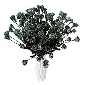 One Day Only！40.0% off Beferr 10pcs Artificial Real Touch Mini Rose Bouquets Long Stem Realistic F..