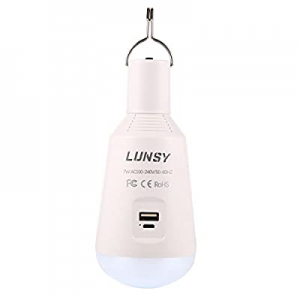 LUNSY LED Rechargeable Light Bulb now 60.0% off , Camping Lantern, Flashlight Emergency Lamp Power..