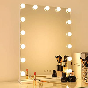 Hollywood Lighted Vanity Mirror for Bedroom & Dressing Room now $30.00 off , Table top or Wall-Mou..
