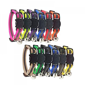 Reflective Cat Collar with Bell now 15.0% off , Set of 12, Solid & Safe Collars for Cats, Nylon, K..