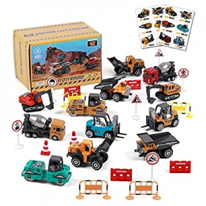 Construction Vehicles for Kids now 30.0% off , Small Toy Construction Trucks Toys Sets with Cards ..