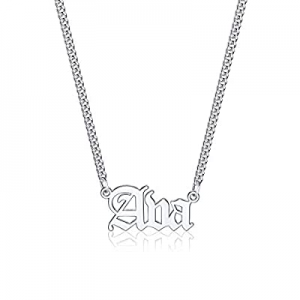 Iefil Custom Name Necklace Personalized now 65.0% off , Stainless Steel Old English Custom Name Ne..