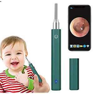 Ear Wax Removal Tool,Wireless Otoscope Ear Camera 1080P HD WiFi Ear Cleaner with 6 LED Lights,3.5mm