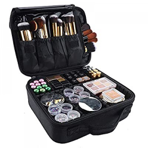 Travel Makeup Bag - GZCZ Makeup Train Case Cosmetic Case Organizer Portable Artist Storage Bag with