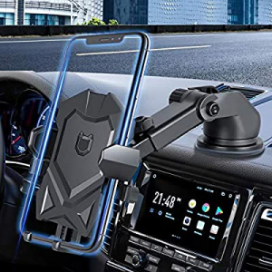 Car Phone Mount, Long Neck Dash & Windshield Phone Holder for Car Compatible with Phone 11/11 Pro/SE