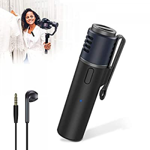 UooEA Wireless Bluetooth Stereo Microphone, Portable Professional Audio Recorder with 48KHz CD-Quali