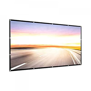 Projector Screen 150 inch 16:9 HD Foldable Anti-Crease Portable Projection Movies Screen for Home Th
