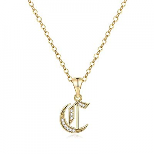 55.0% off Iefil Gold Initial Necklaces for Women Girls - 14k Gold Filled Dainty Cubic Zirconic Ini..