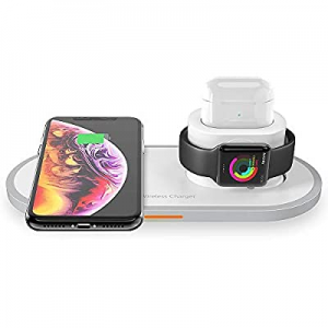 Wireless Charger, KKUYI 3 in 1 Wireless Charging Station for AirPods Apple Watch Charging Dock Wirel