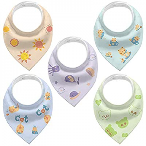 One Day Only！Gudodle Bandana Drool Bibs-Organic Cotton Baby Teething Bibs for Boys&Girls now 45.0%..