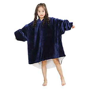 One Day Only！40.0% off Cityoung Kids Oversized Hoodie Wearable Blanket Sweatshirt Soft Warm Fleece..