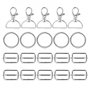 30.0% off XINFANGXIU 90Pcs Buckles O Ring Buckles Adjustable Slide Buckles Metal Lobster Clasps Sw..