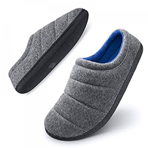 Homitem Mens Slippers Duo-Tone Memory Foam Slippers with Bread Shape now 50.0% off , Slip on Clog ..