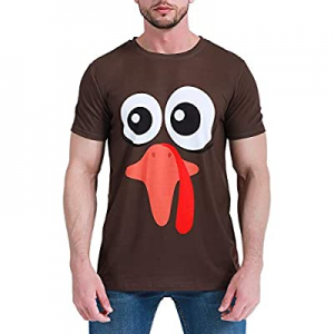 Funny World Men's Thanksgiving Turkey Face T-Shirts now 40.0% off 