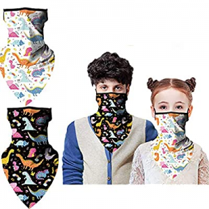 Kids Face protector Neck Gaiter with Ear Loops now 45.0% off , Face Cover Reusable, Face bandanas ..